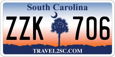 SC license plate ZZK706