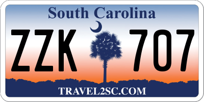 SC license plate ZZK707