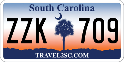 SC license plate ZZK709