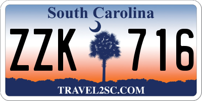 SC license plate ZZK716