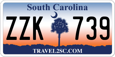 SC license plate ZZK739