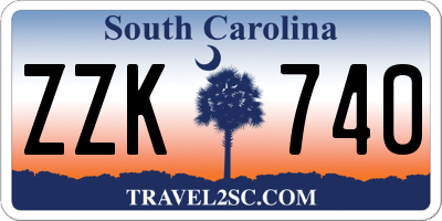 SC license plate ZZK740