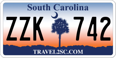 SC license plate ZZK742