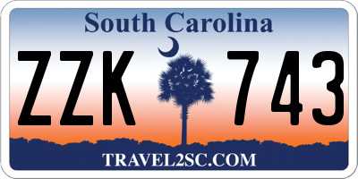 SC license plate ZZK743