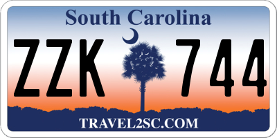 SC license plate ZZK744