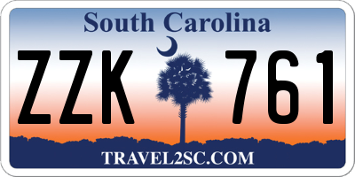 SC license plate ZZK761