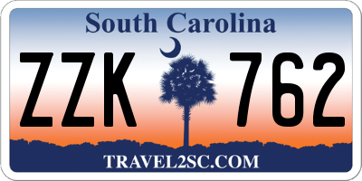 SC license plate ZZK762
