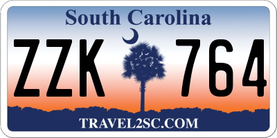 SC license plate ZZK764