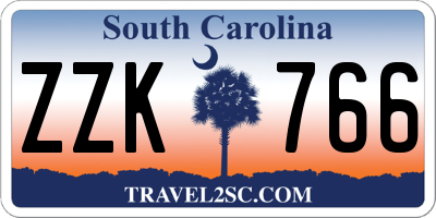 SC license plate ZZK766