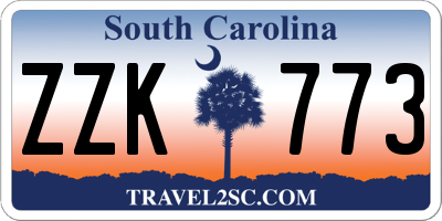 SC license plate ZZK773