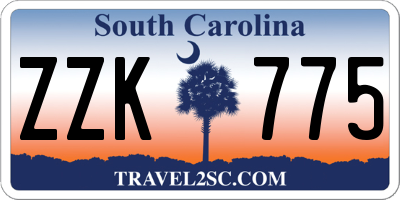 SC license plate ZZK775