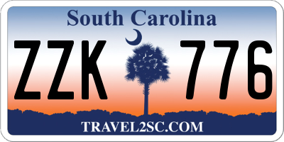 SC license plate ZZK776