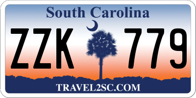 SC license plate ZZK779