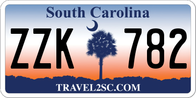 SC license plate ZZK782