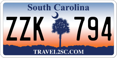 SC license plate ZZK794