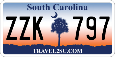 SC license plate ZZK797