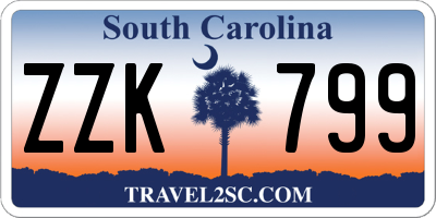 SC license plate ZZK799