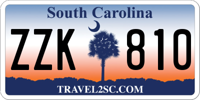SC license plate ZZK810