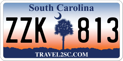 SC license plate ZZK813