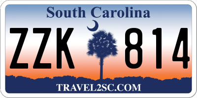 SC license plate ZZK814