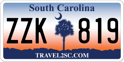 SC license plate ZZK819