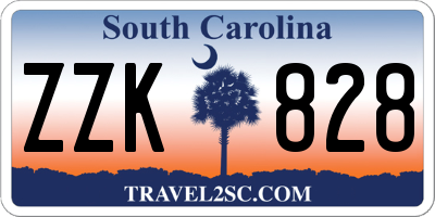 SC license plate ZZK828