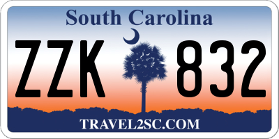SC license plate ZZK832
