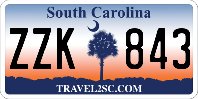 SC license plate ZZK843