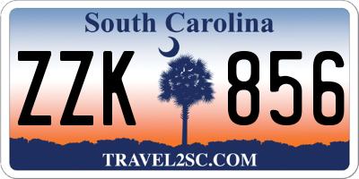 SC license plate ZZK856