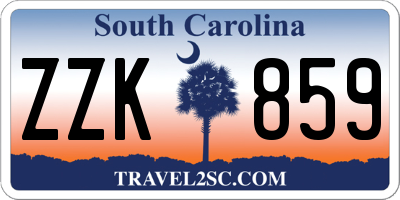 SC license plate ZZK859