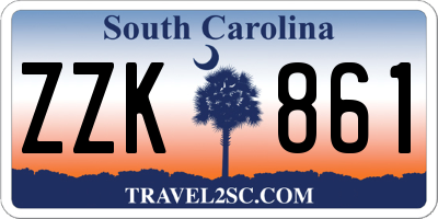 SC license plate ZZK861
