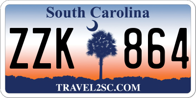 SC license plate ZZK864