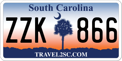 SC license plate ZZK866