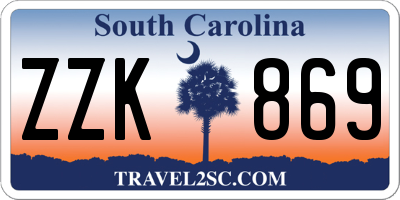 SC license plate ZZK869