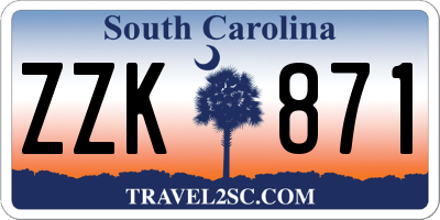 SC license plate ZZK871
