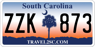 SC license plate ZZK873