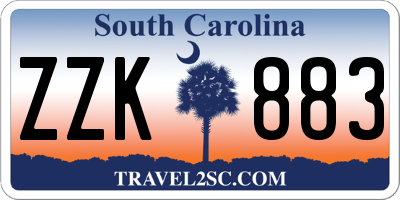 SC license plate ZZK883