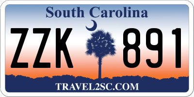 SC license plate ZZK891
