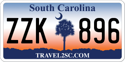 SC license plate ZZK896