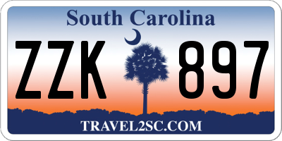 SC license plate ZZK897