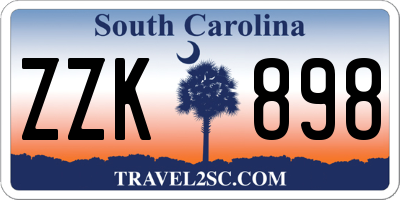 SC license plate ZZK898