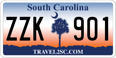 SC license plate ZZK901