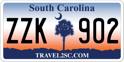 SC license plate ZZK902