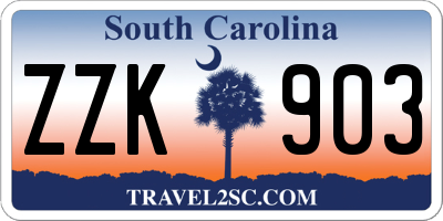 SC license plate ZZK903