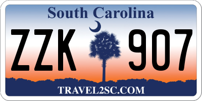 SC license plate ZZK907