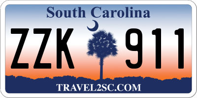 SC license plate ZZK911