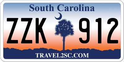 SC license plate ZZK912