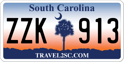 SC license plate ZZK913