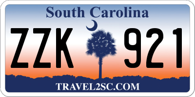 SC license plate ZZK921