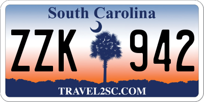 SC license plate ZZK942
